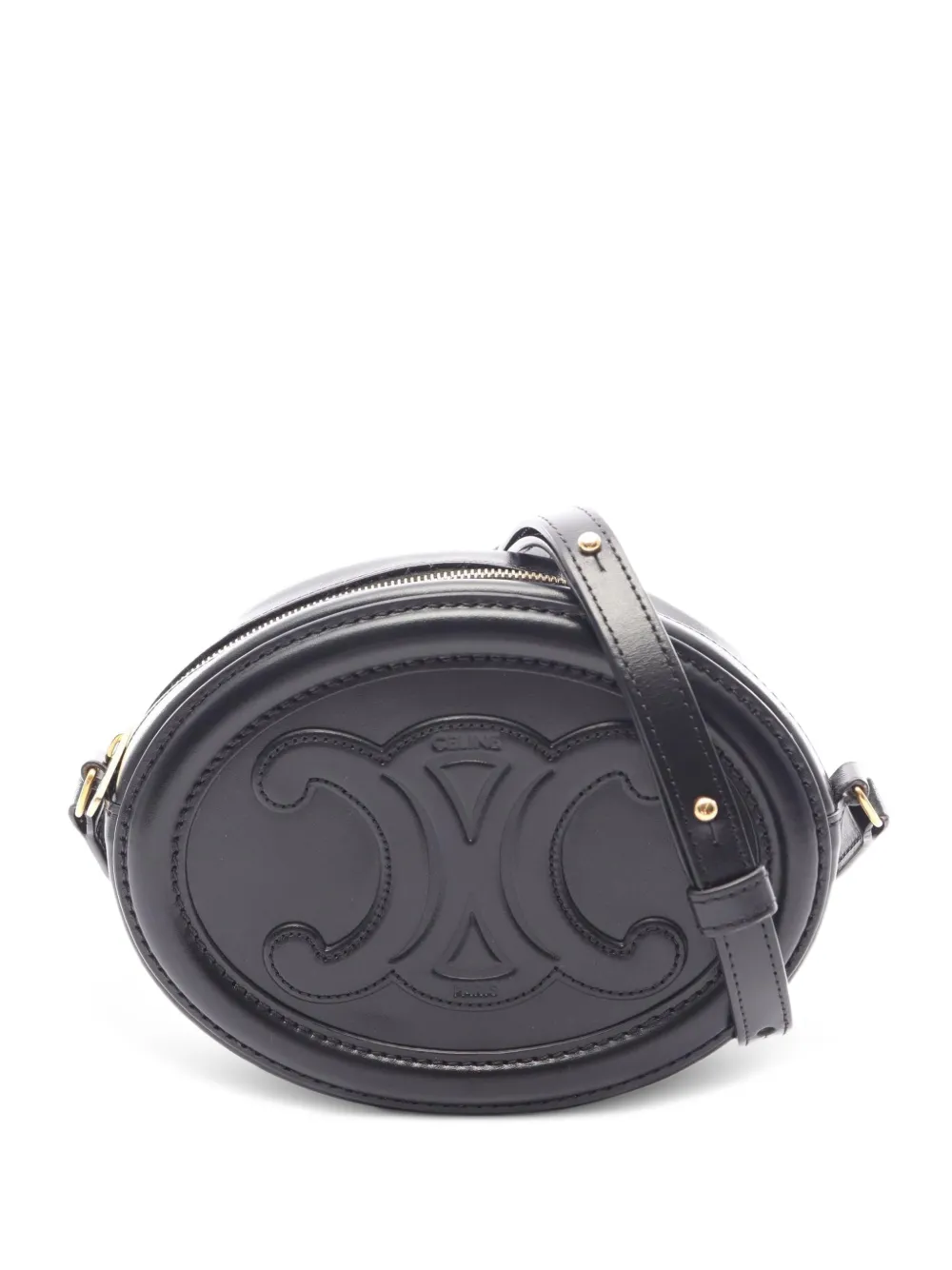 Celine Pre-Owned 2000s Triomphe Oval mini bag - Nero