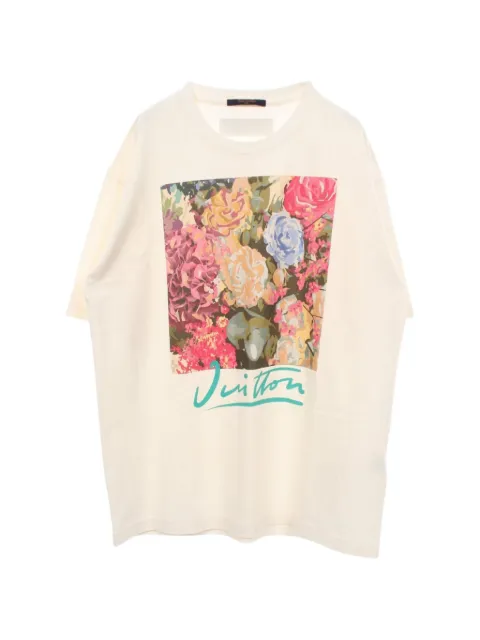 Louis Vuitton Pre-Owned flower-print cotton T-shirt