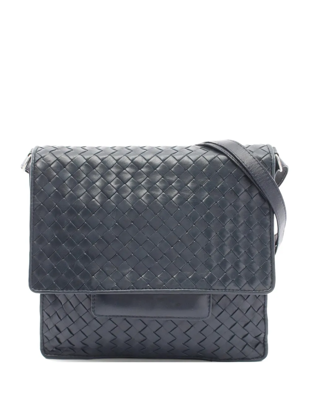 Bottega Veneta Pre-Owned 2000s Intrecciato leather cross body bag - Blu