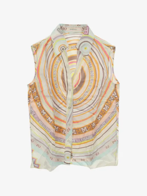 Hermès Pre-Owned blusa sin mangas con motivo 2000