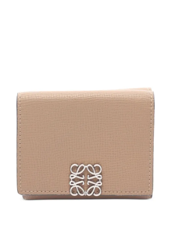 Loewe Pre-owned 2010s Anagram Trifold Wallet in Neutrals
