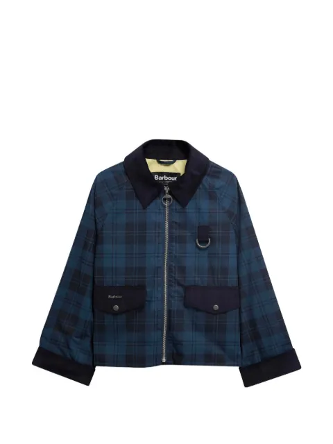 Barbour Baiton check-pattern corduroy-collar jacket