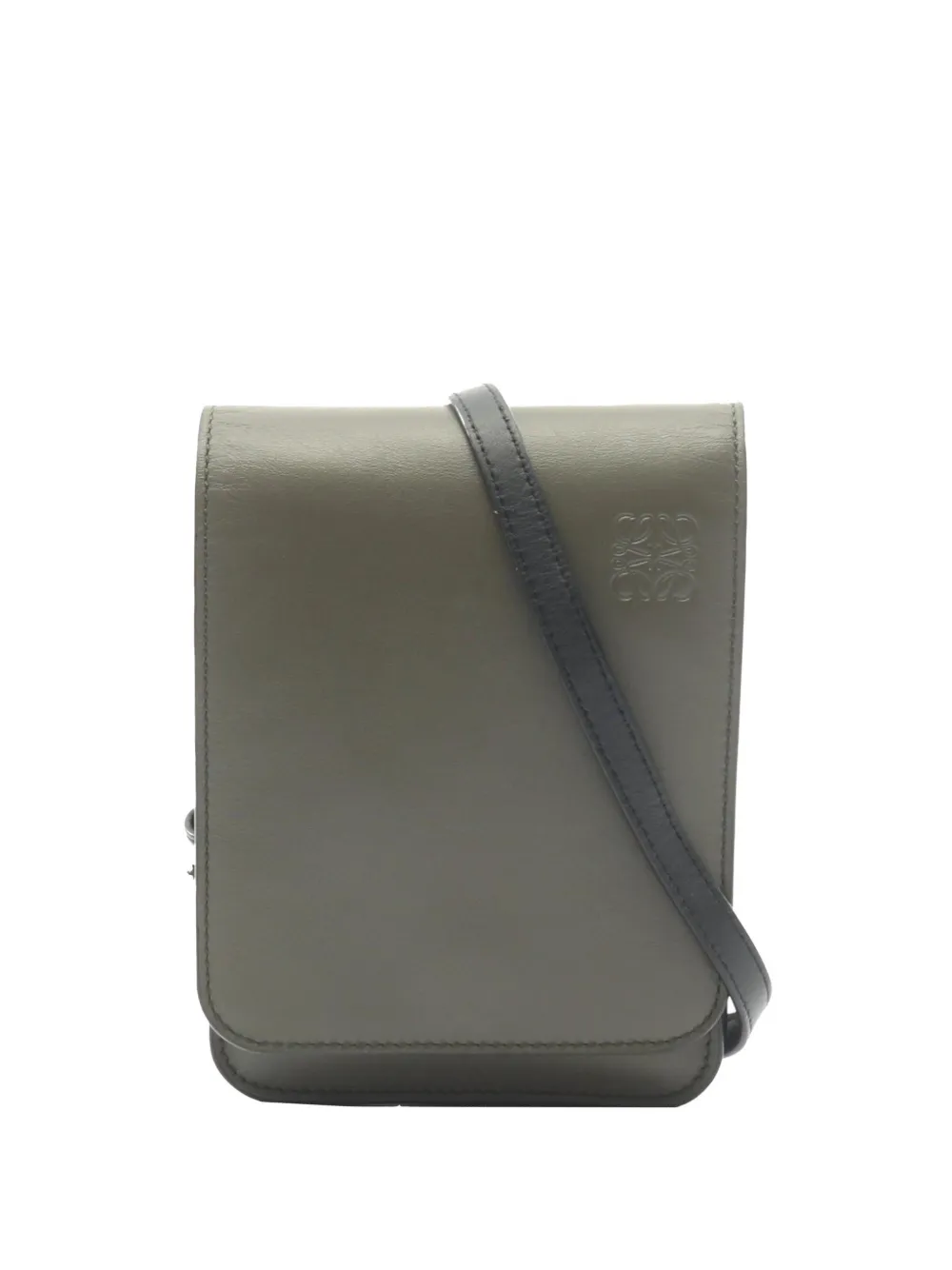Loewe Pre-Owned 2010-2026 Leather Gusset Phone Holder crossbody bag - Marrone