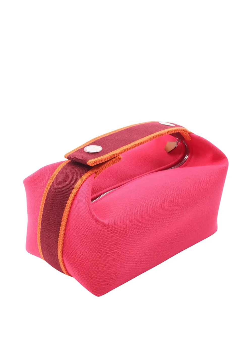 Hermès Pre-owned 2010-2026 Small Toile Bride a Brac Case Vanity Bag in Pink, view 3