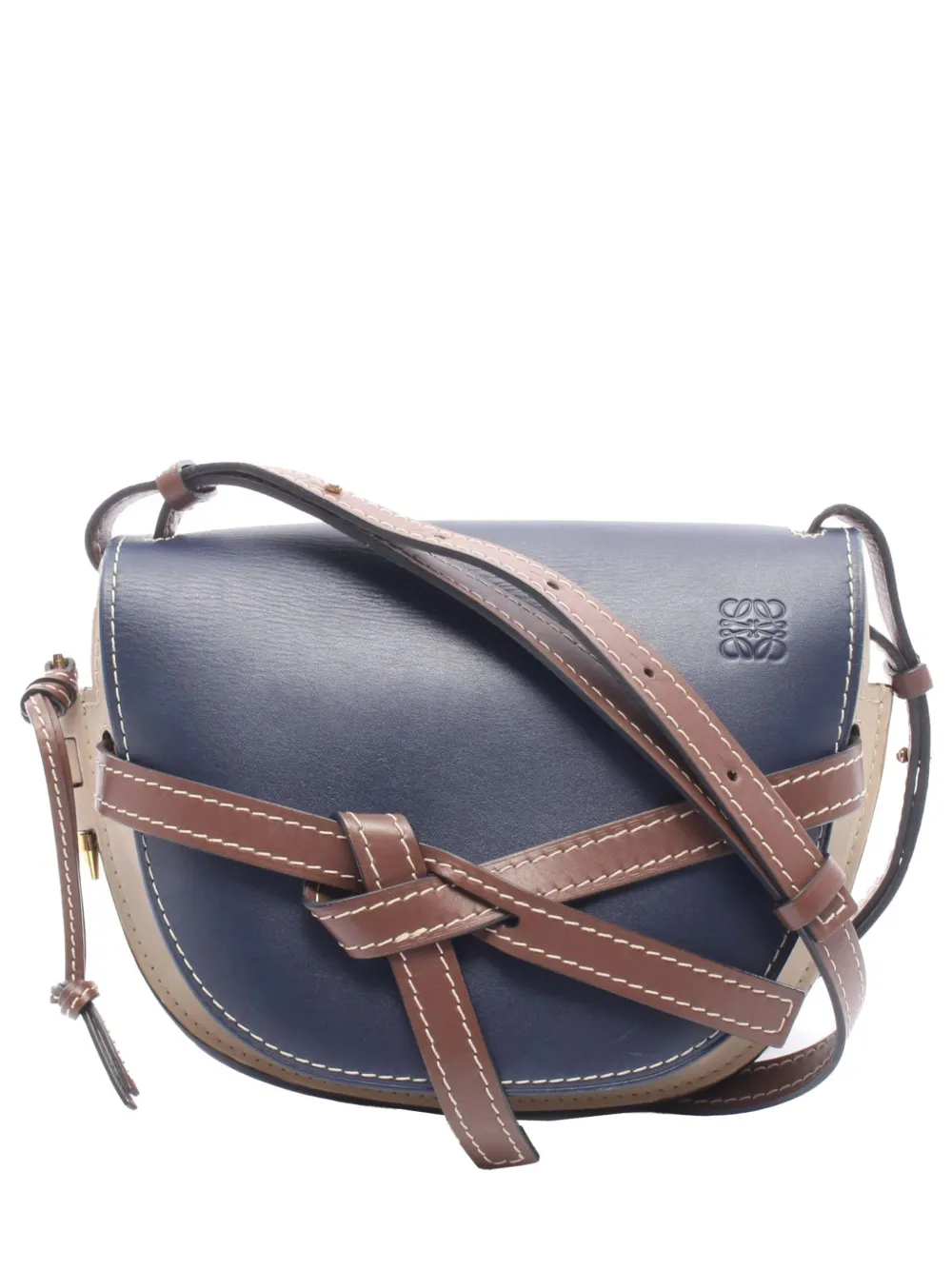 Loewe Pre-Owned 2010-2026 Small Tricolor Leather Gate crossbody bag - Blu