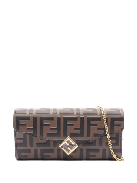 Fendi Pre-Owned 2020s FF Diamonds Continental cross body bag