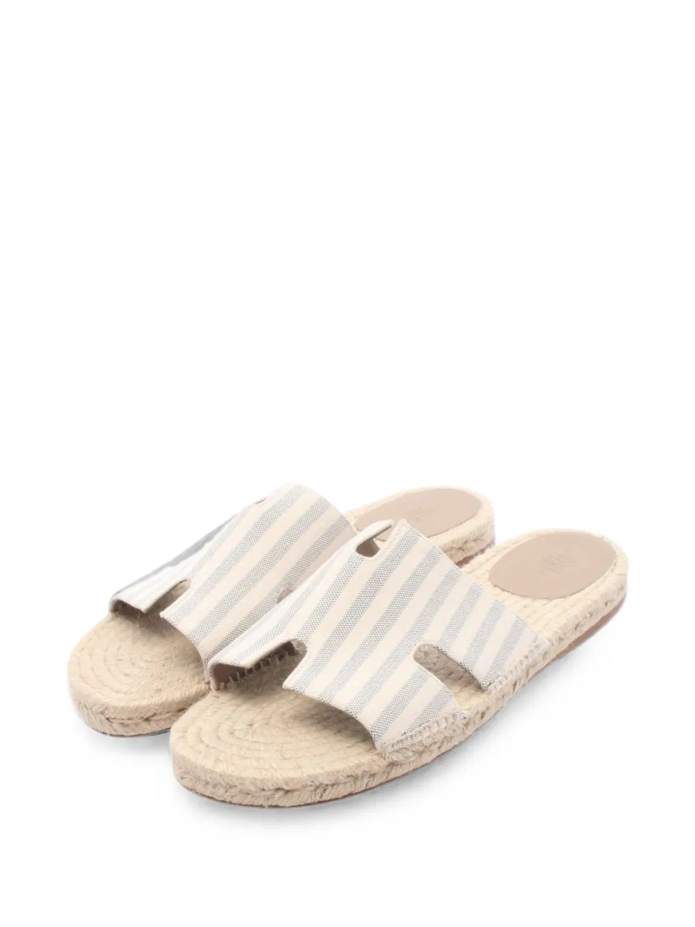 Hermès Pre-Owned Antigua striped espadrilles - Toni neutri
