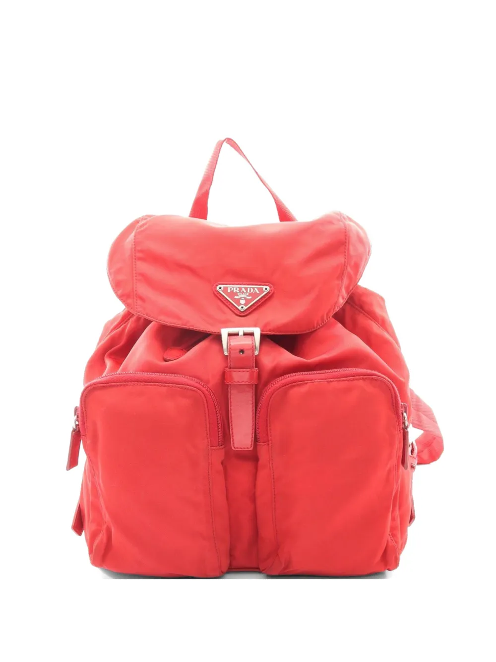 Prada Pre-Owned 2000s Vela logo-plaque backpack - Rosso