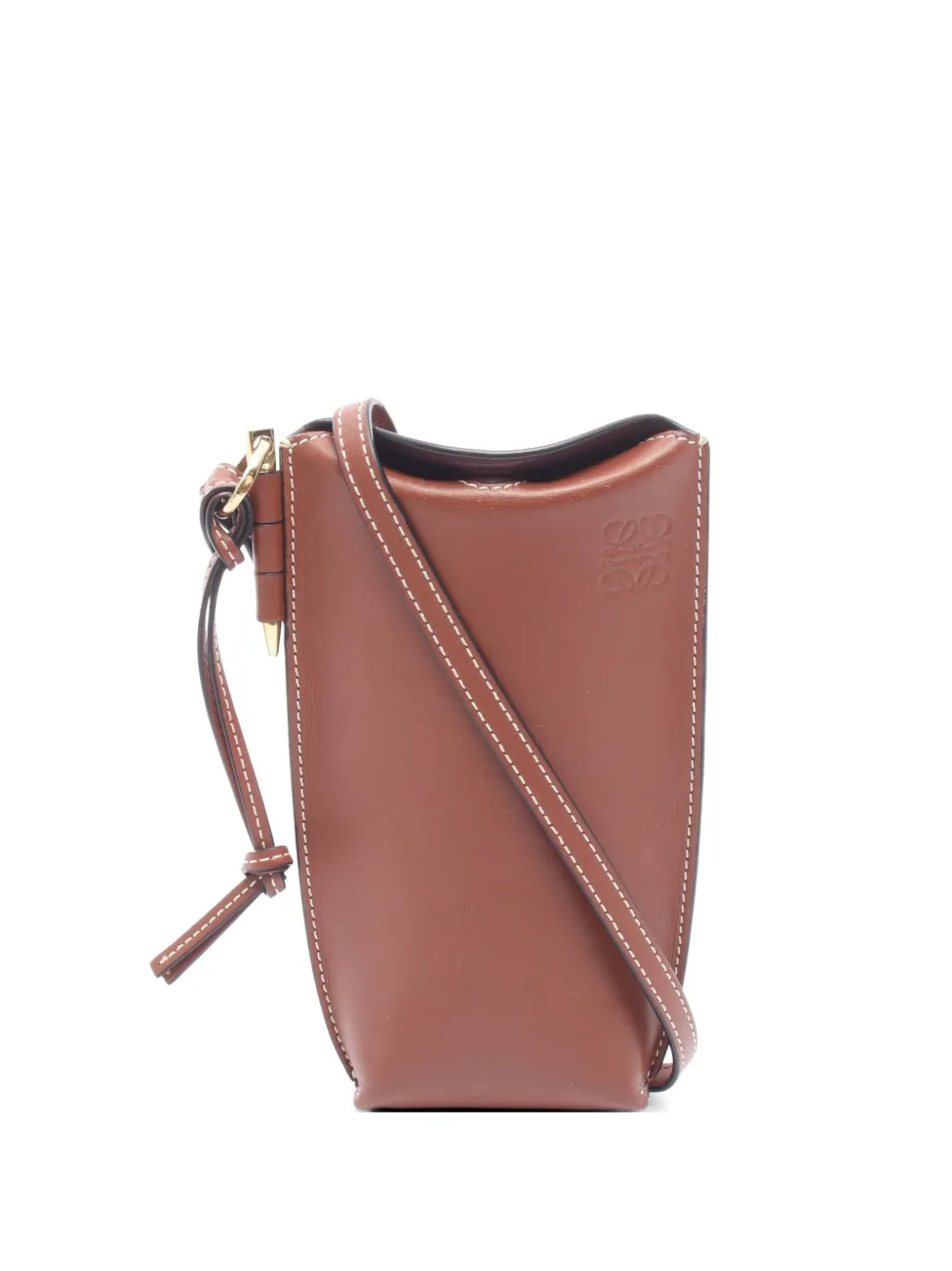 Loewe Pre-Owned 2000s Gate Pocket leather cross body bag - Marrone