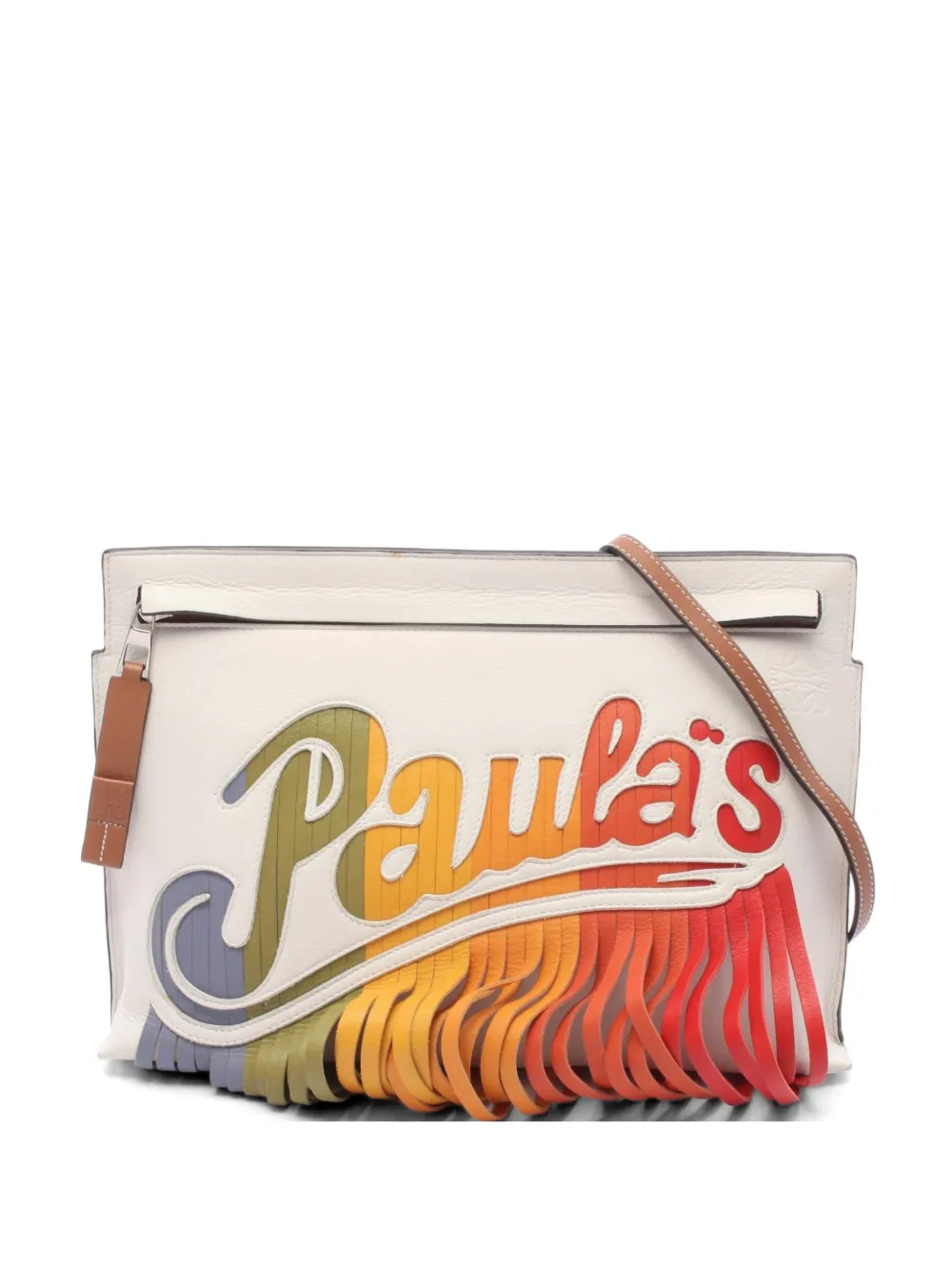 Loewe Pre-Owned x Paula's Ibiza 2010s fringe shoulder bag - Toni neutri