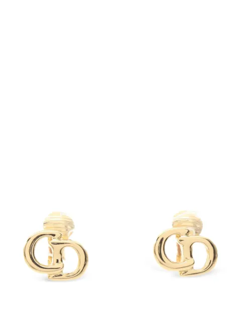 Christian Dior Pre-Owned CD logo earrings