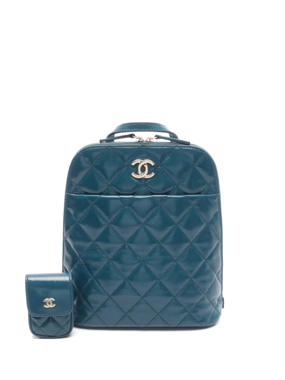 CHANEL Pre-Owned 2021 My Pocket matelassé backpack - Blue