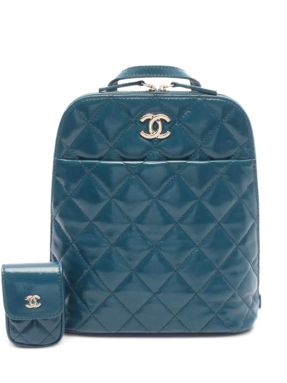 CHANEL Pre-Owned 2021 My Pocket matelassé backpack - Blu