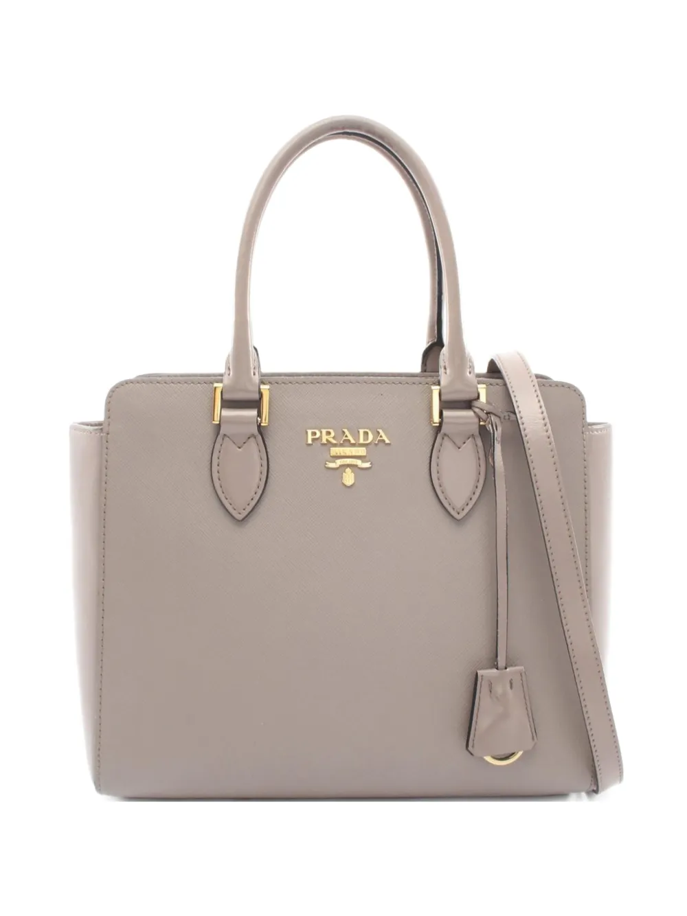 Prada Pre-Owned 2000s Saffiano leather 2Way tote bag - Toni neutri