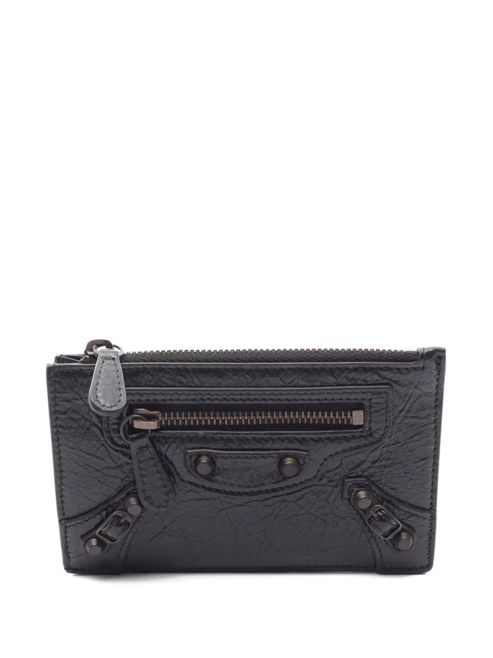 Balenciaga Pre-Owned 2020s Le City studded coin wallet - Nero
