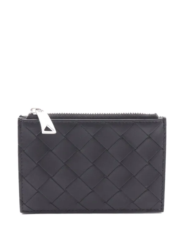 Bottega Veneta Pre-owned Intrecciato Leather Cardholder in Black