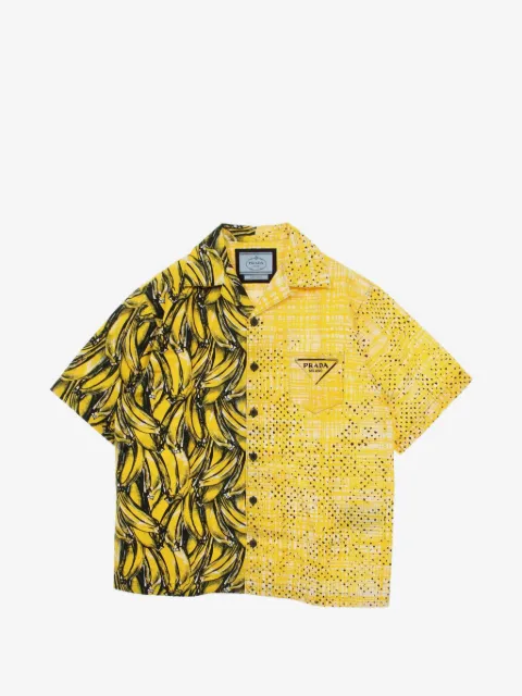 Prada Pre-Owned 2010s Double Match banana-print shirt