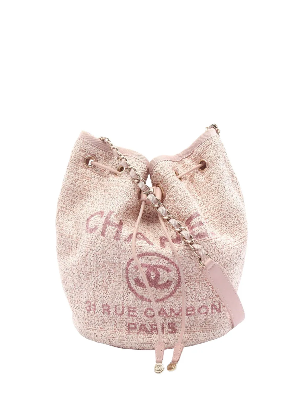 CHANEL Pre-Owned 2018-2019 Deauville chain shoulder bag - Rosa
