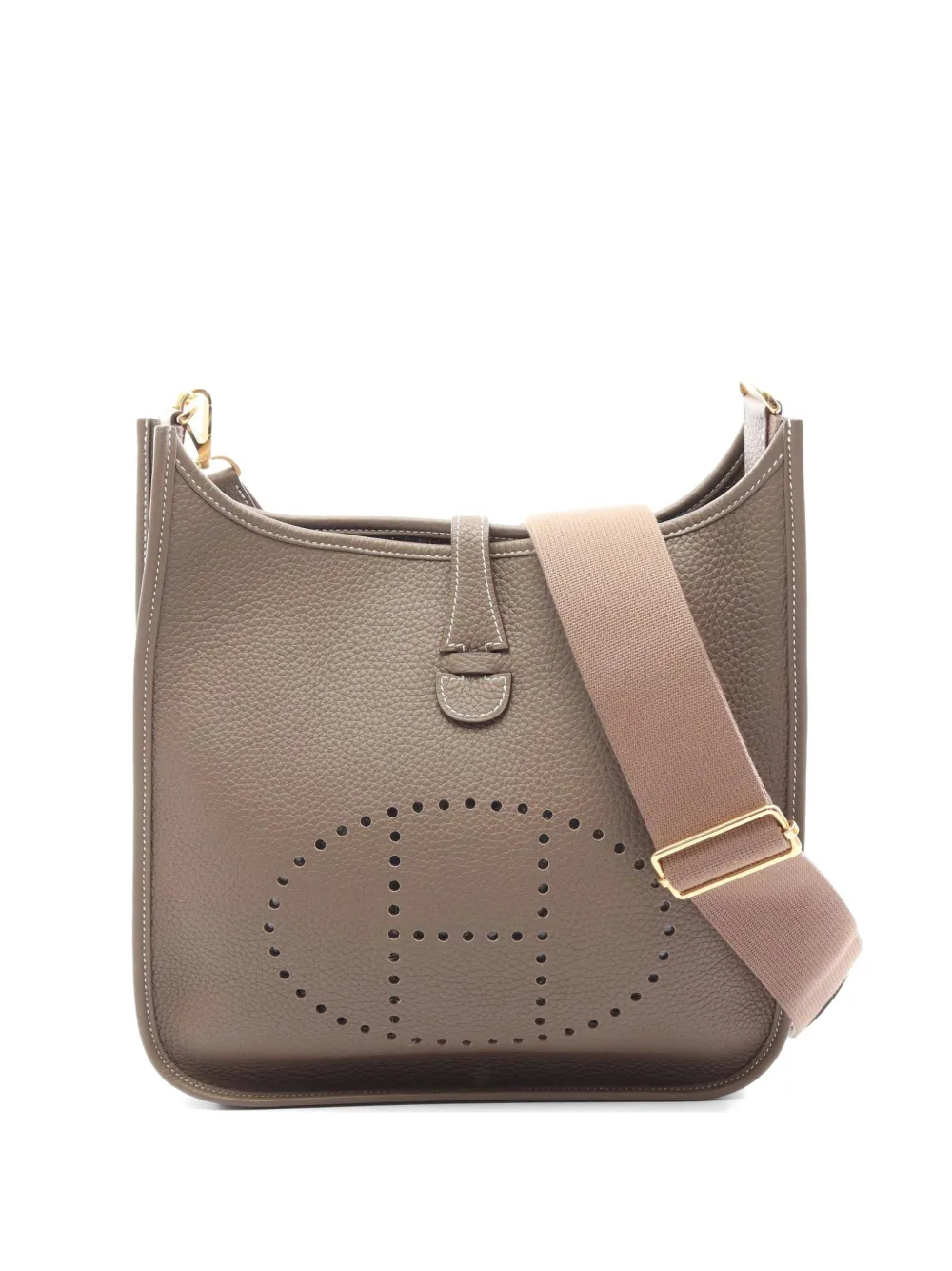Hermès Pre-Owned 2023 Evelyne III PM leather shoulder bag - Braun