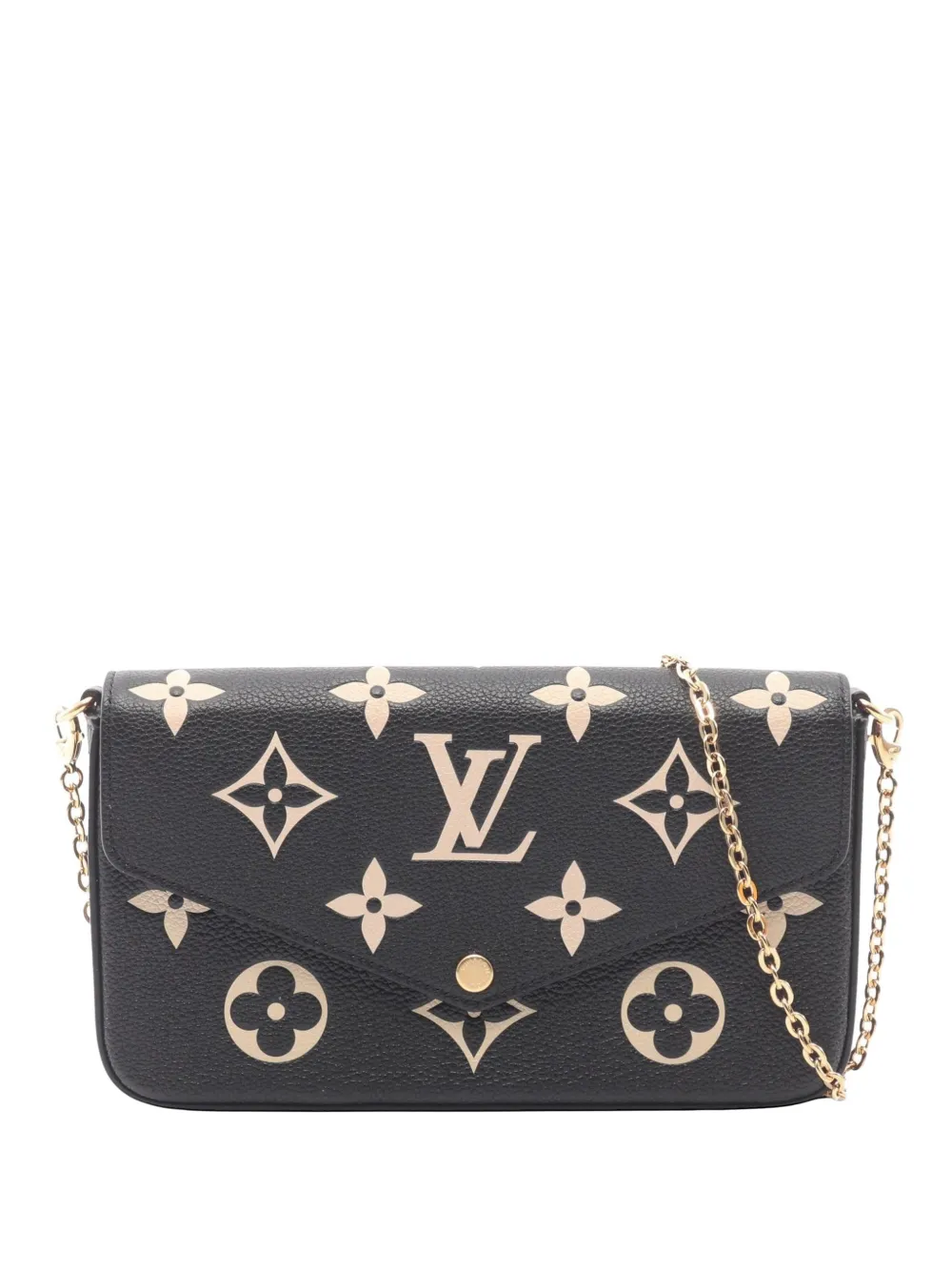 Louis Vuitton Pre-Owned 2021s Monogram Empreinte Félicie chain clutch - Nero