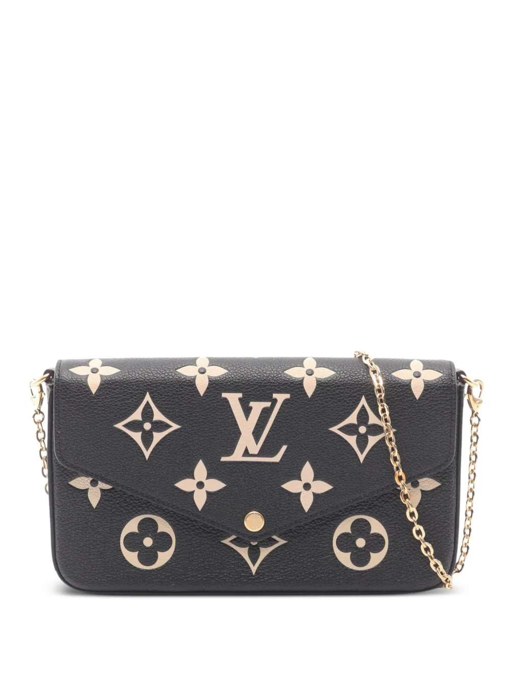 Louis Vuitton Pre-Owned 2021s Monogram Empreinte Félicie chain clutch - Nero