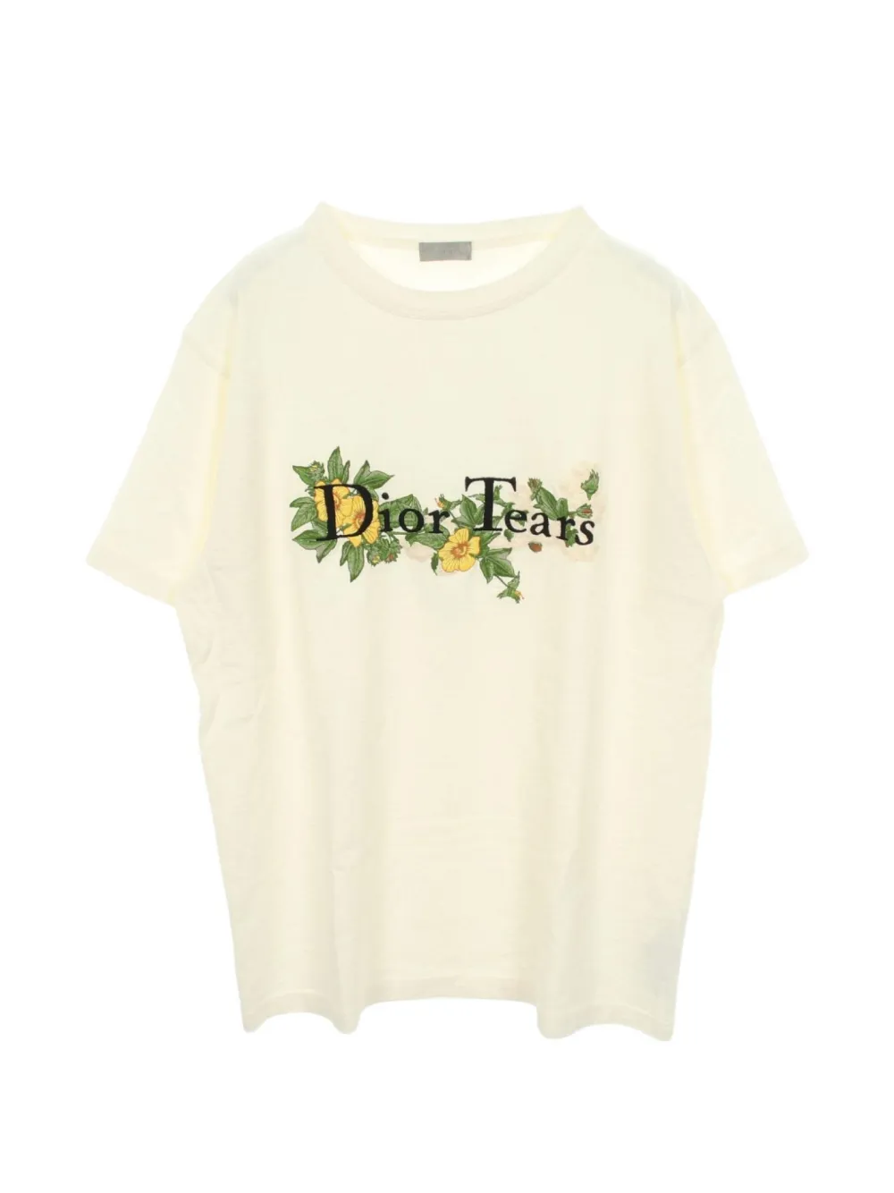 Pre-owned Dior X Denim Tears 2010s Logo-embroidered T-shirt In Neutral