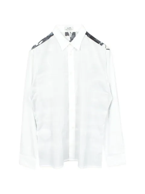 Hermès Pre-Owned 2010s Serie button back-print shirt