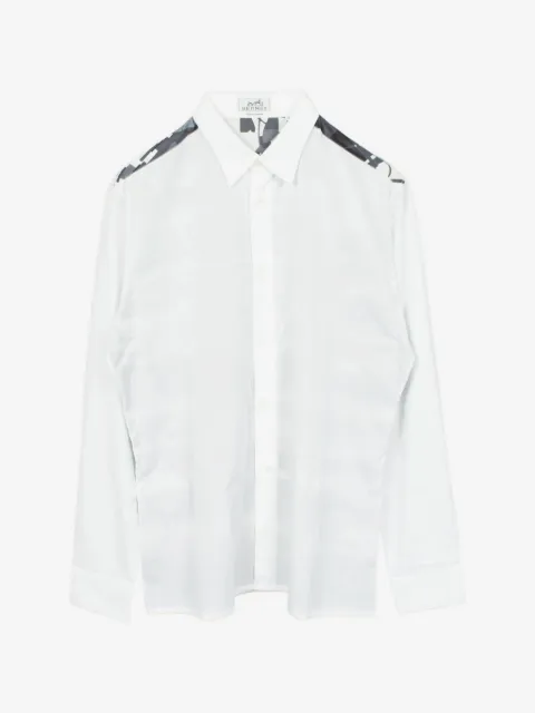 Hermès Pre-Owned 2010s Serie button back-print shirt