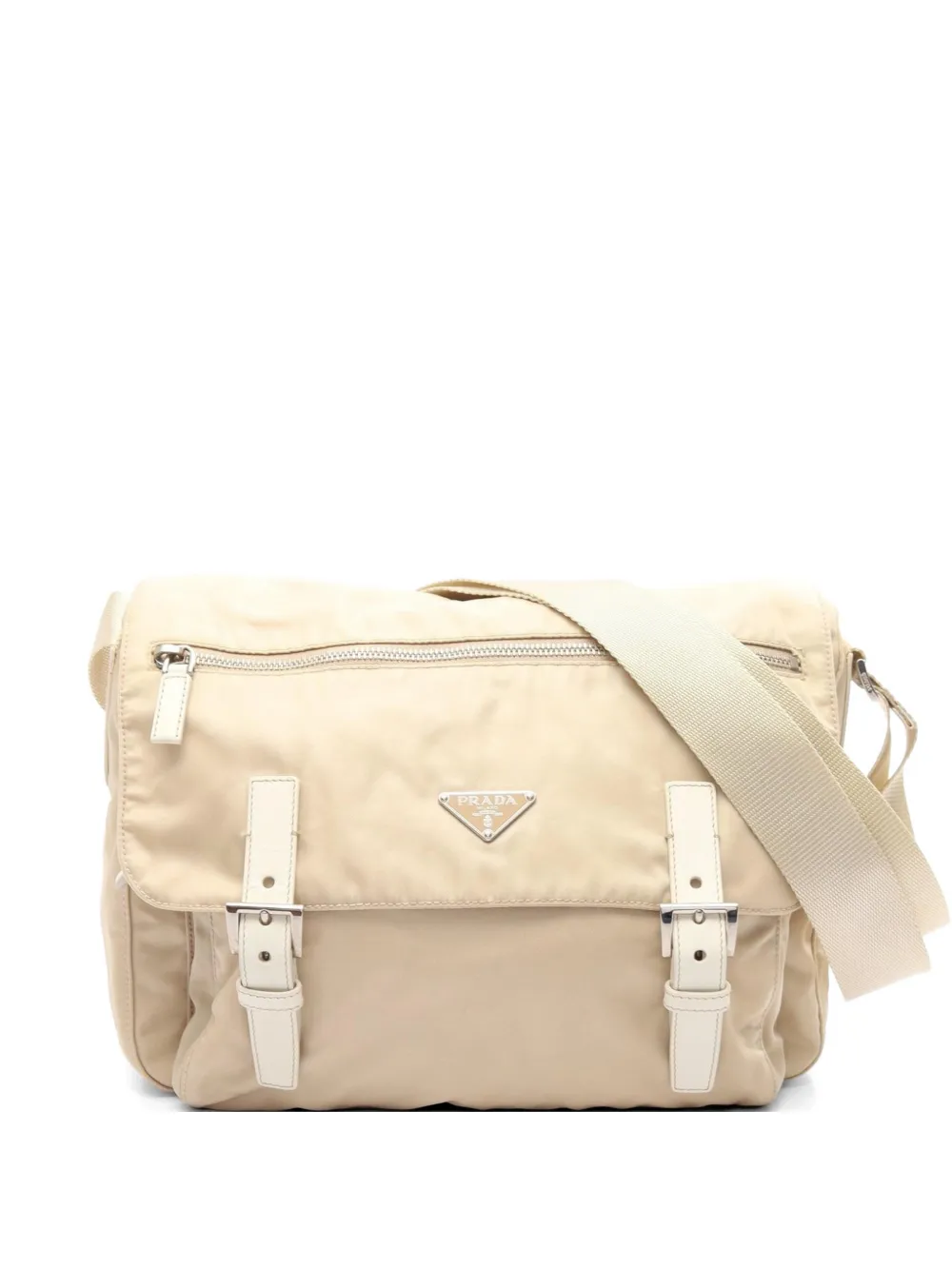 Prada Pre-Owned 2000s triangle-logo cross body bag - Toni neutri