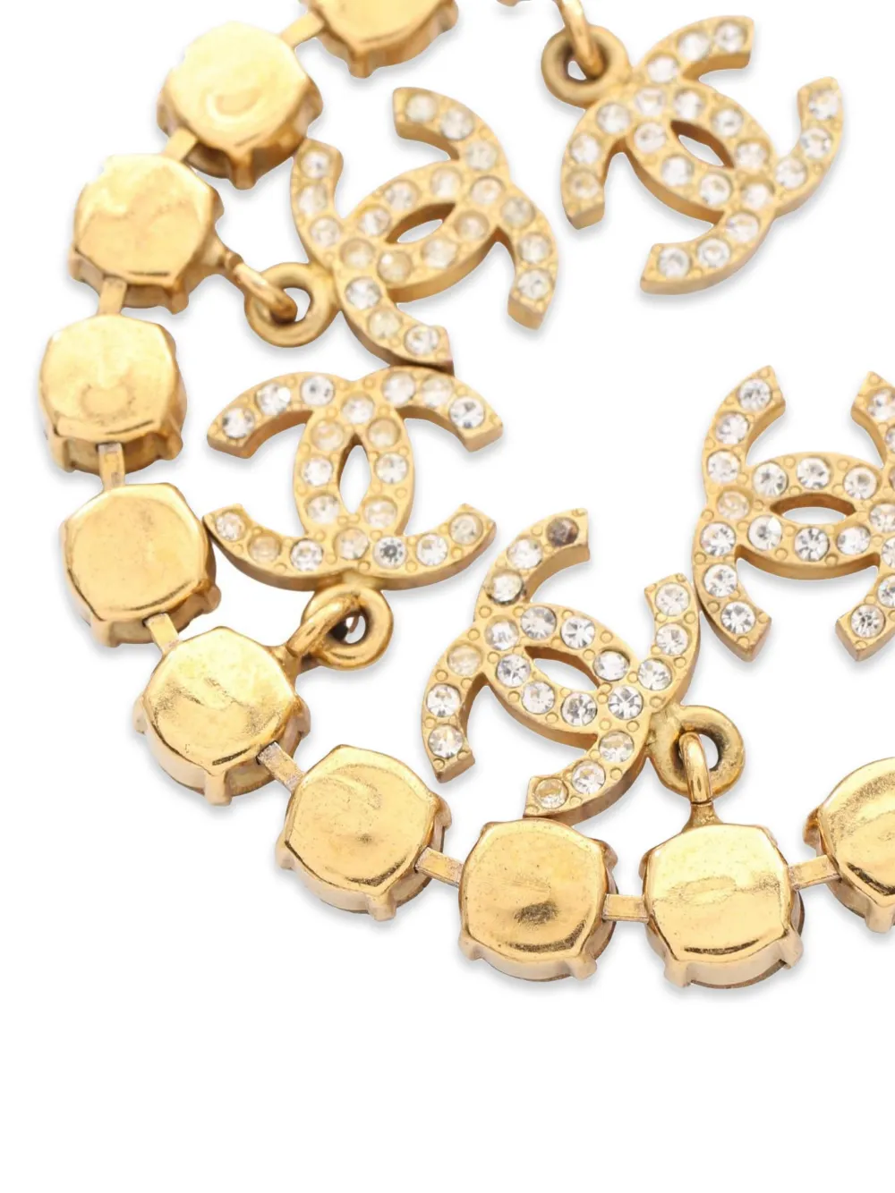 CHANEL Pre-Owned 1986-1988 ココマーク クリスタル ブレスレット