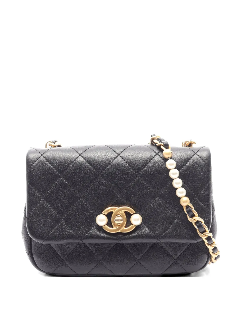 CHANEL Pre-Owned 2021 matelassé chain shoulder bag - Nero