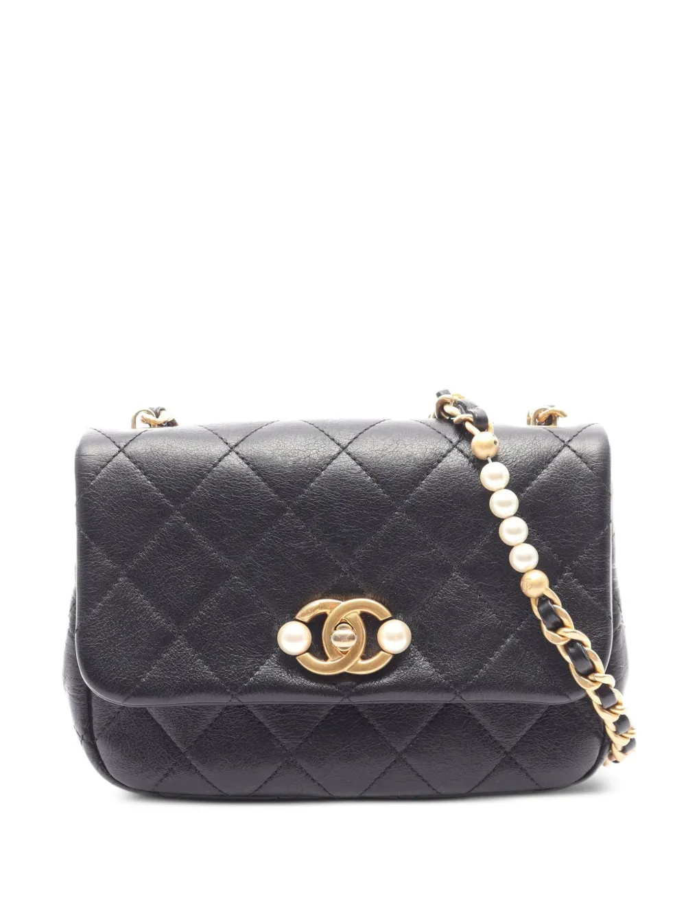 CHANEL Pre-Owned 2021 matelassé chain shoulder bag - Nero