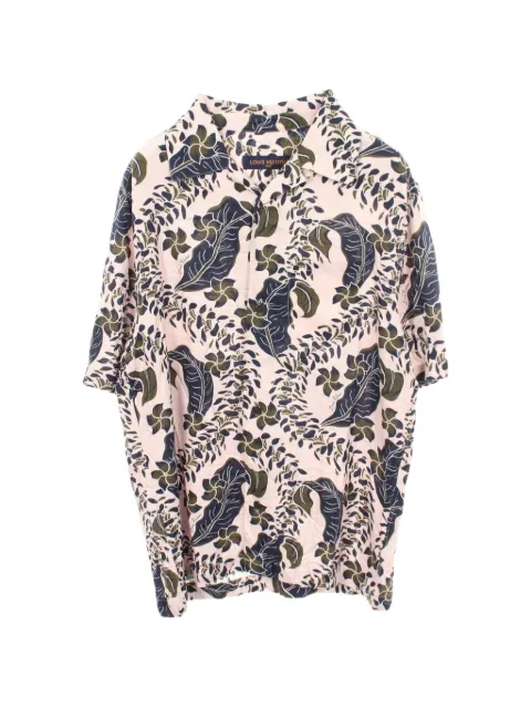 Louis Vuitton Pre-Owned camisa manga corta con hojas estampadas 2010
