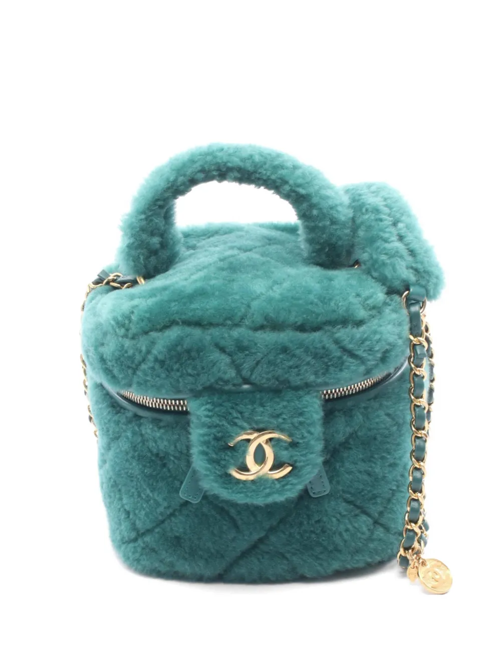 CHANEL Pre-Owned 2021s matelassé Vanity shoulder bag - Green