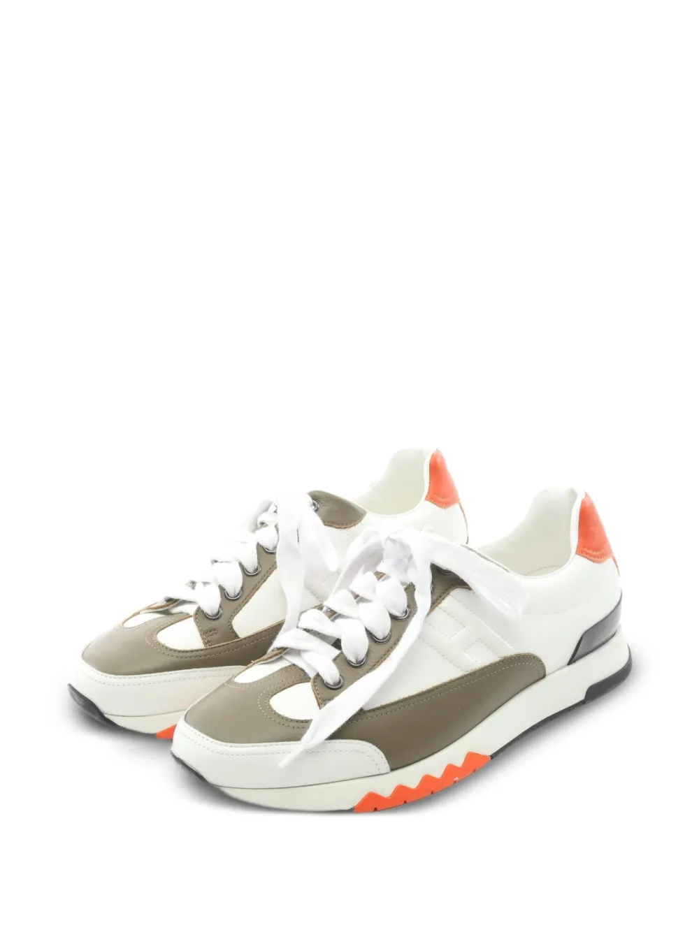 Hermès Pre-Owned 2010s Trail leather sneakers - Bianco