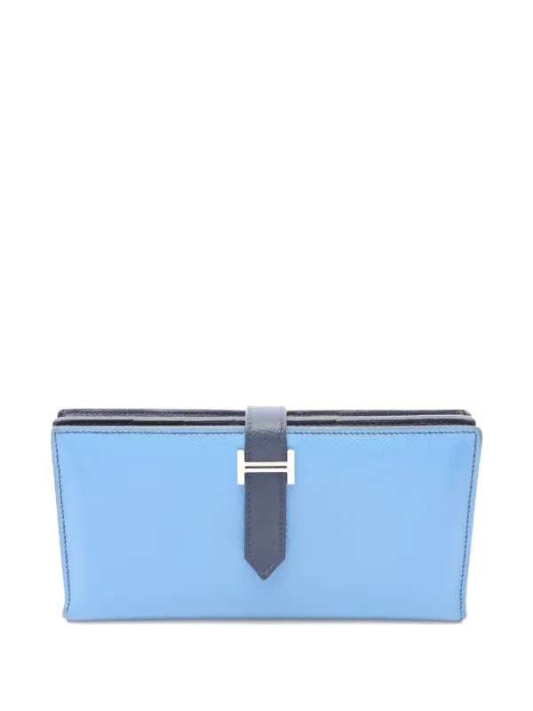 Hermès Pre-owned 2015 Béarn Soufflet Bi-fold Wallet in Blue