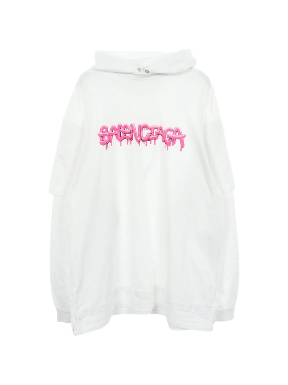 Balenciaga Pre-Owned 2010s graphic logo layered hoodie - Weiß