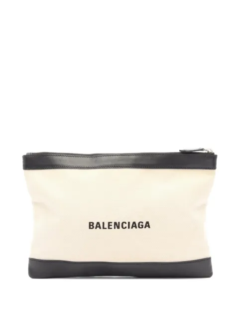 Balenciaga Pre-Owned 2000s medium Navy Clip clutch bag