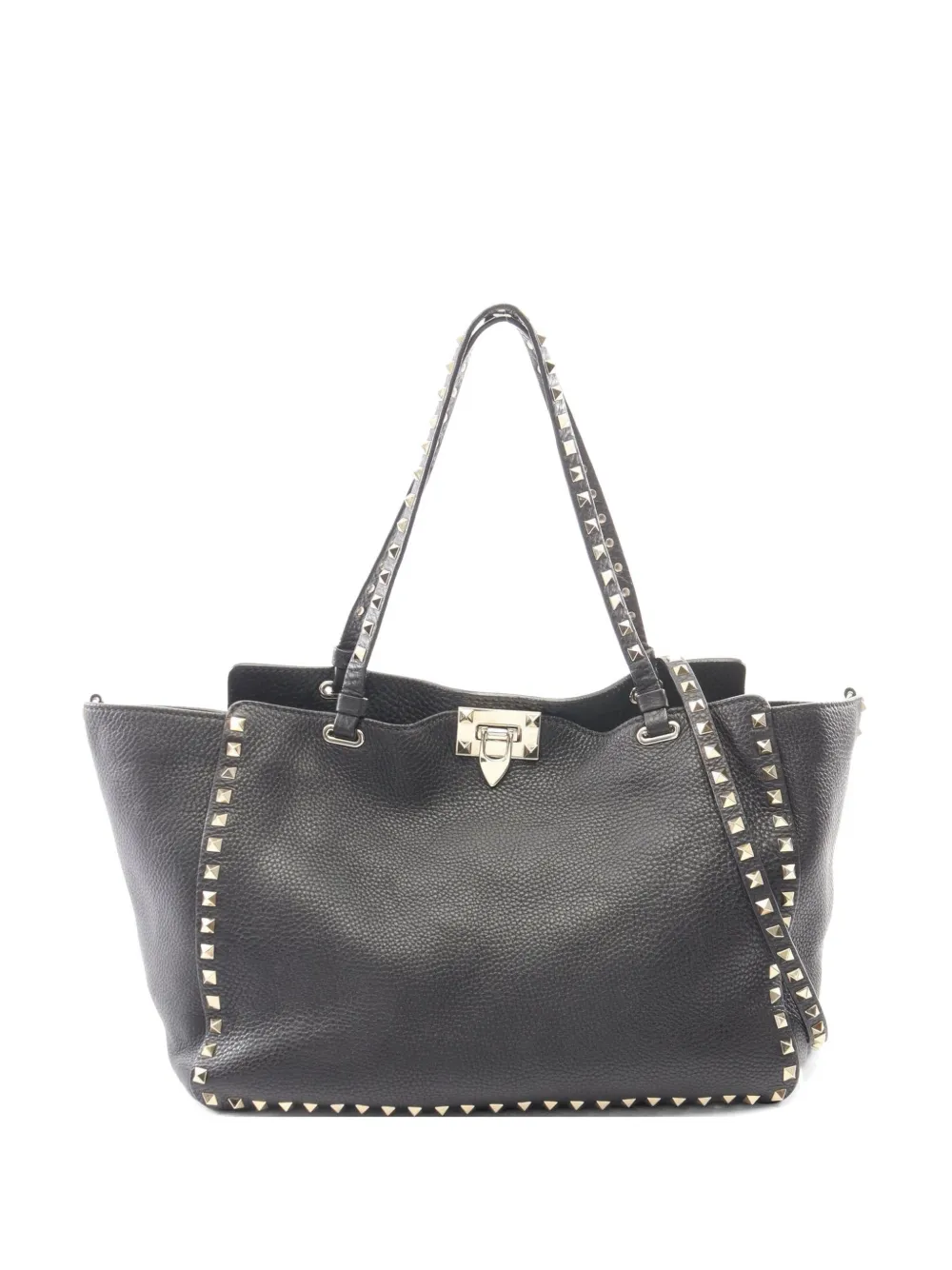 Valentino Garavani Pre-Owned 2010s Rockstud leather tote bag - Black
