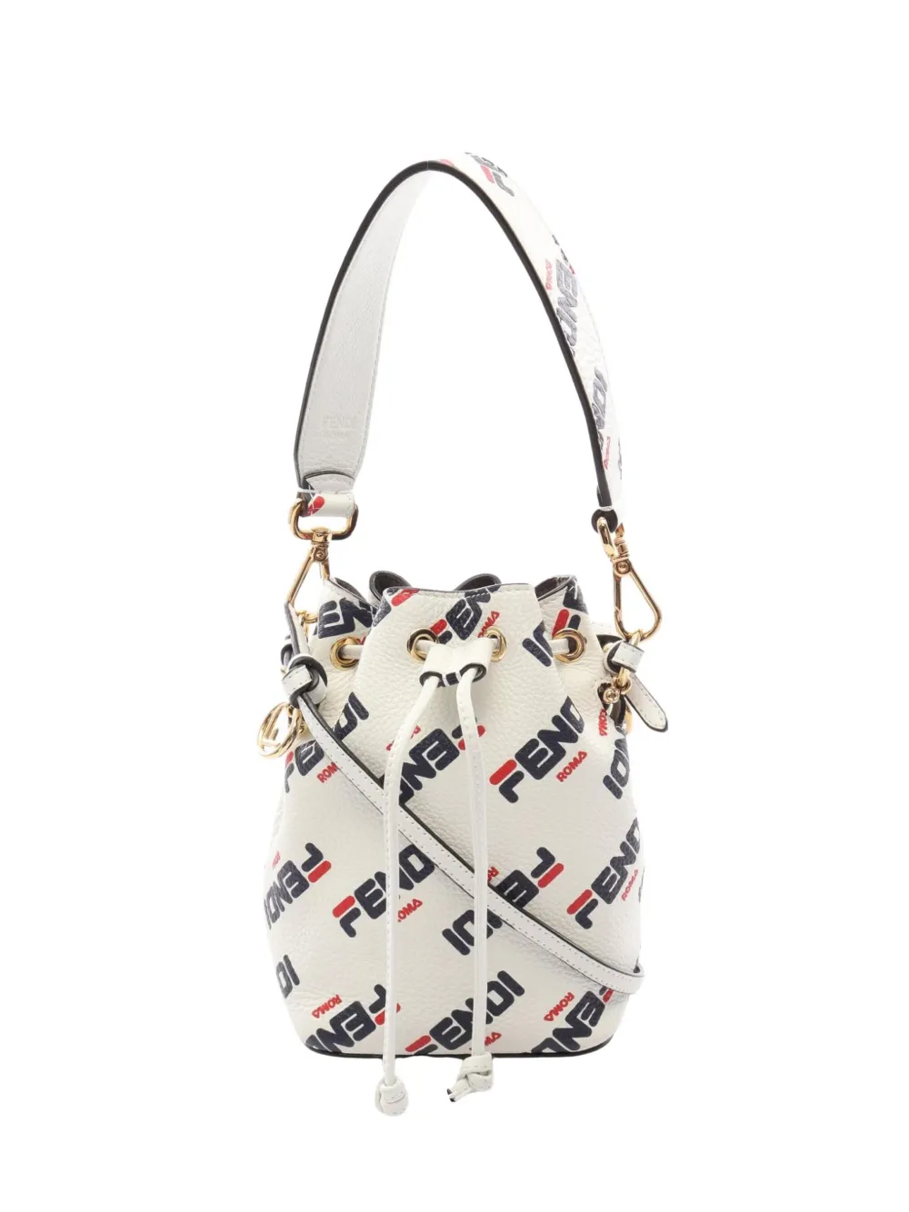 Fendi Pre-Owned x Fila 2000s Montresor leather buke bag - Bianco