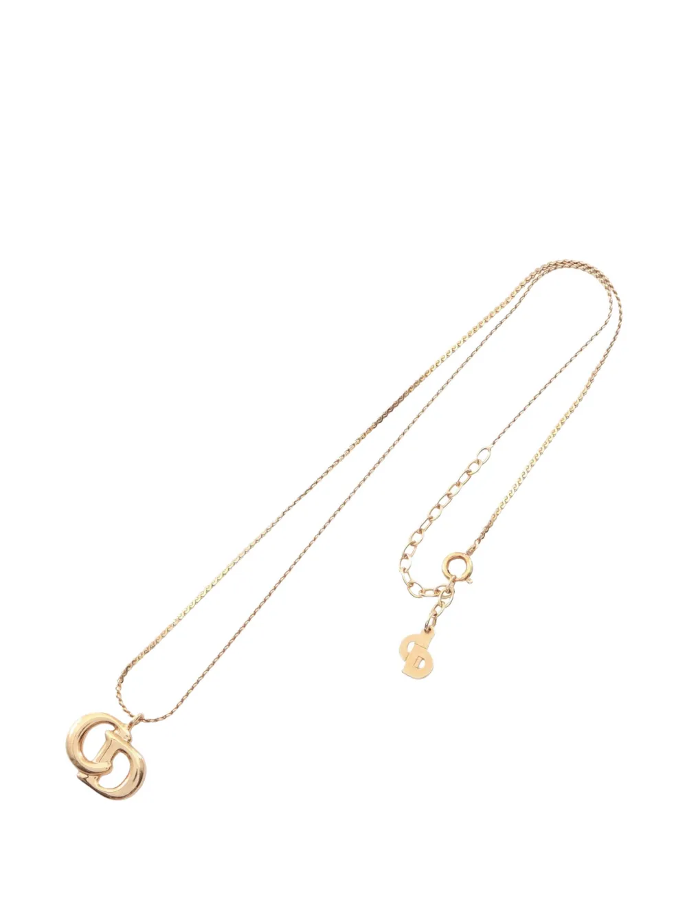Christian Dior Pre-Owned CD logo necklace - Oro