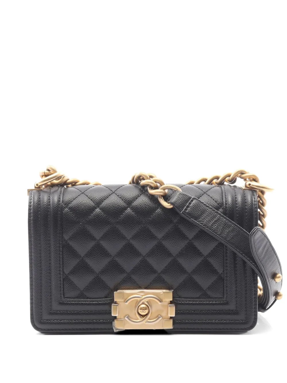 CHANEL Pre-Owned 2021 Boy Chanel quilted mini bag - Nero
