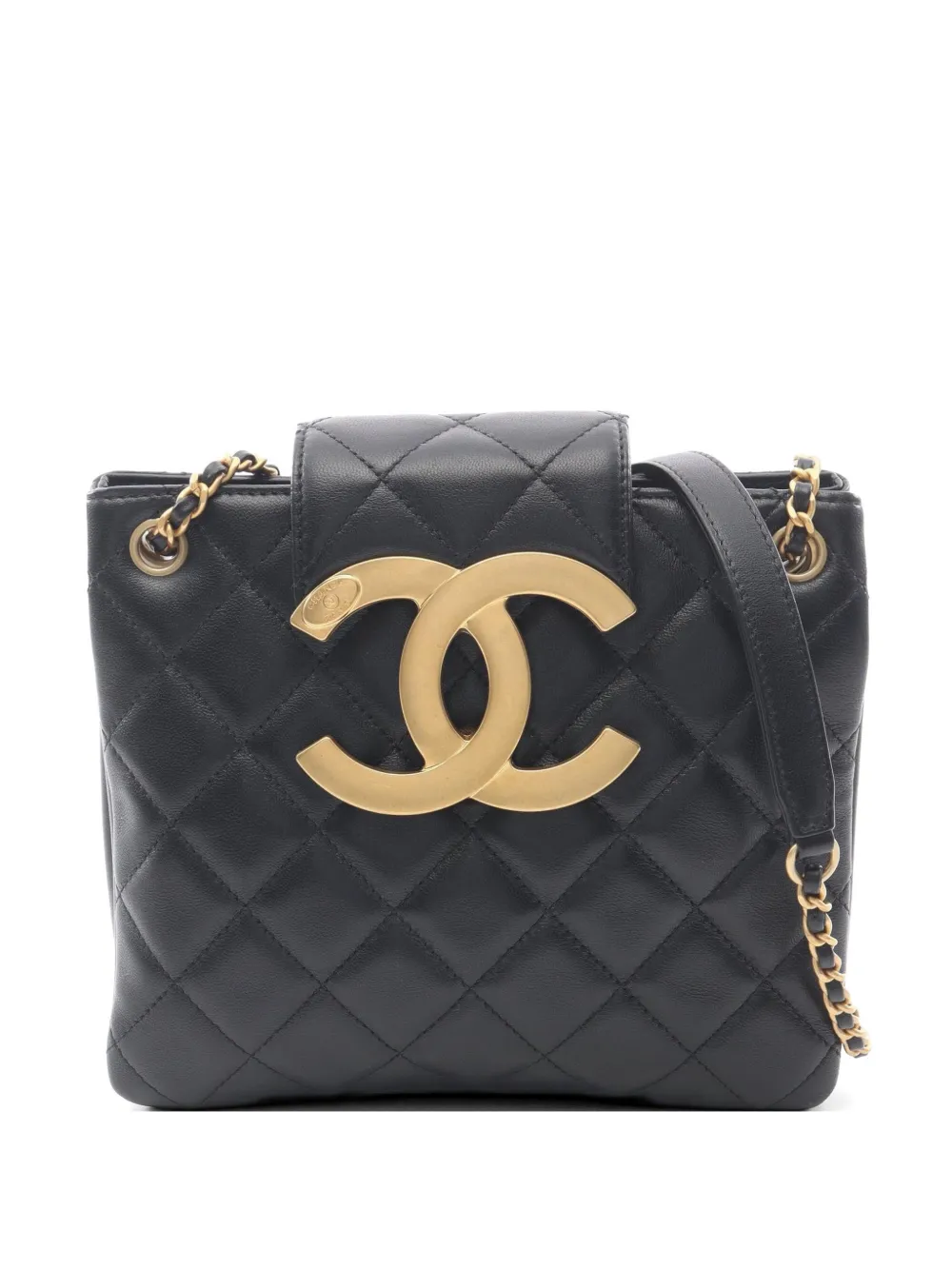 CHANEL Pre-Owned 2021s Matelassé-quilted mini shoulder bag - Nero