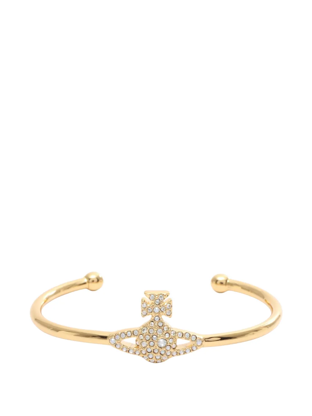 Vivienne Westwood Pre-Owned 20s Grace Bas Relief crystal-embellished bangle - Oro
