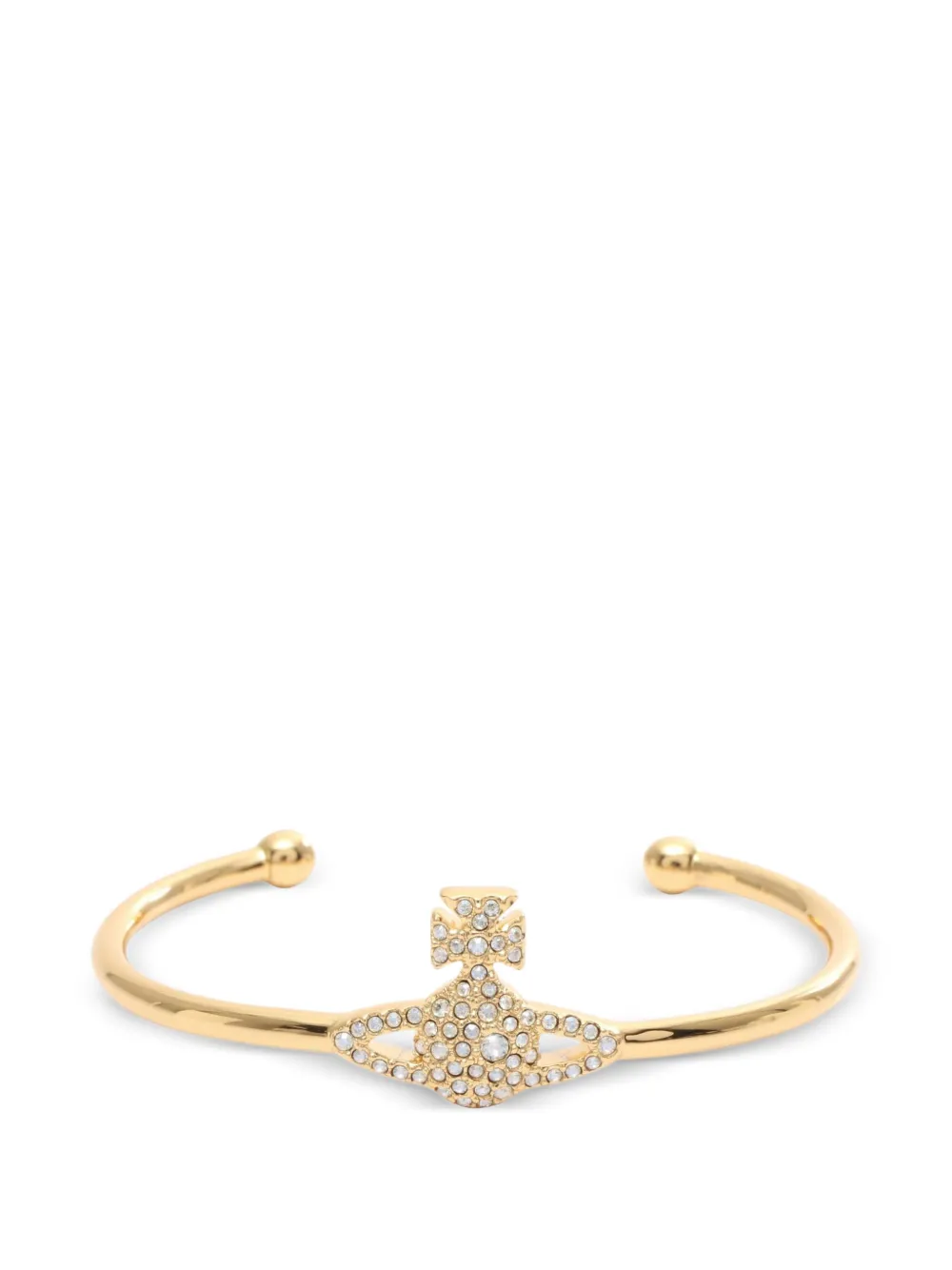 Vivienne Westwood Pre-Owned 20s Grace Bas Relief crystal-embellished bangle - Oro