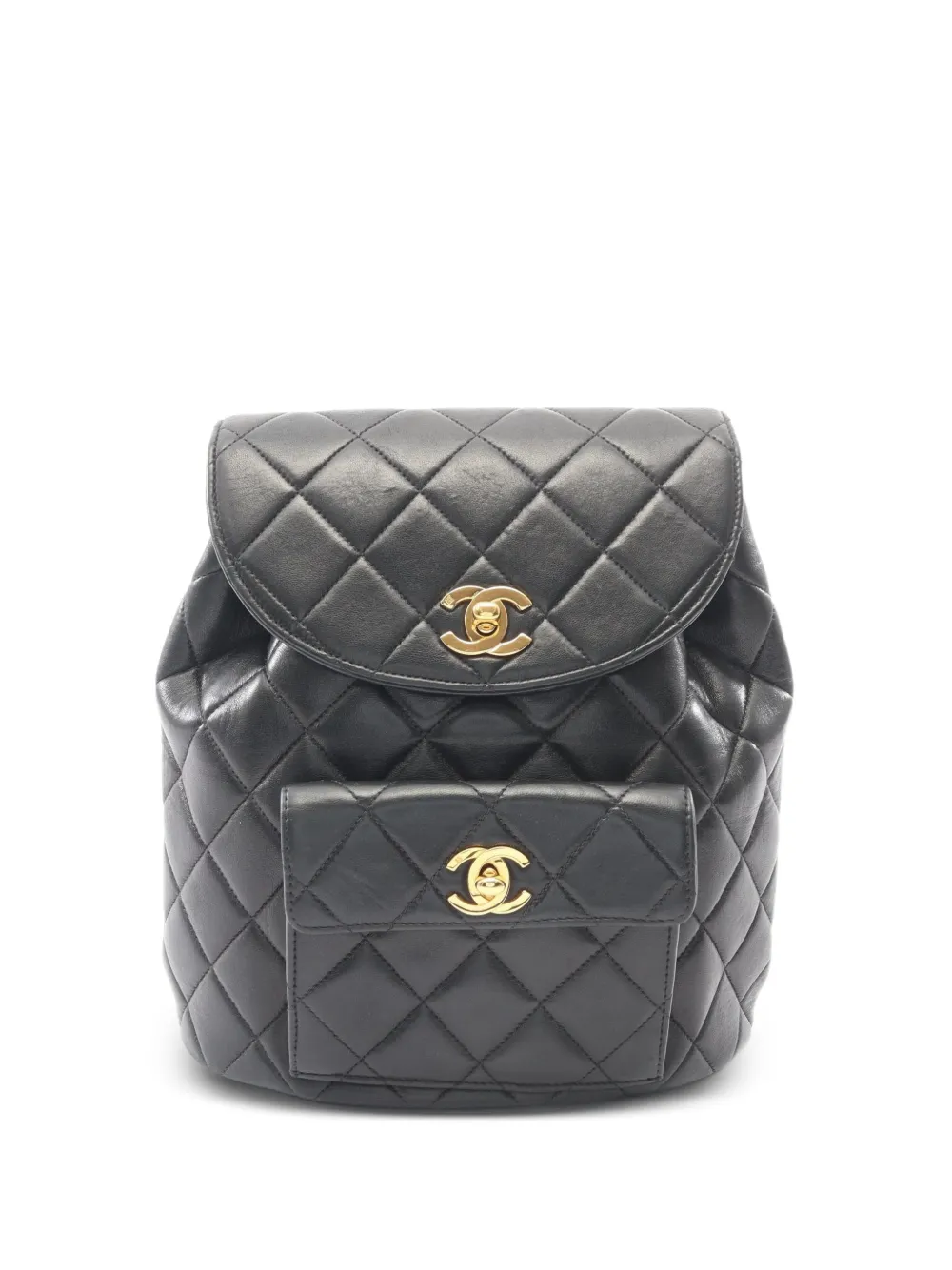 CHANEL Pre-Owned 2000s Matelassé leather backpack - Schwarz