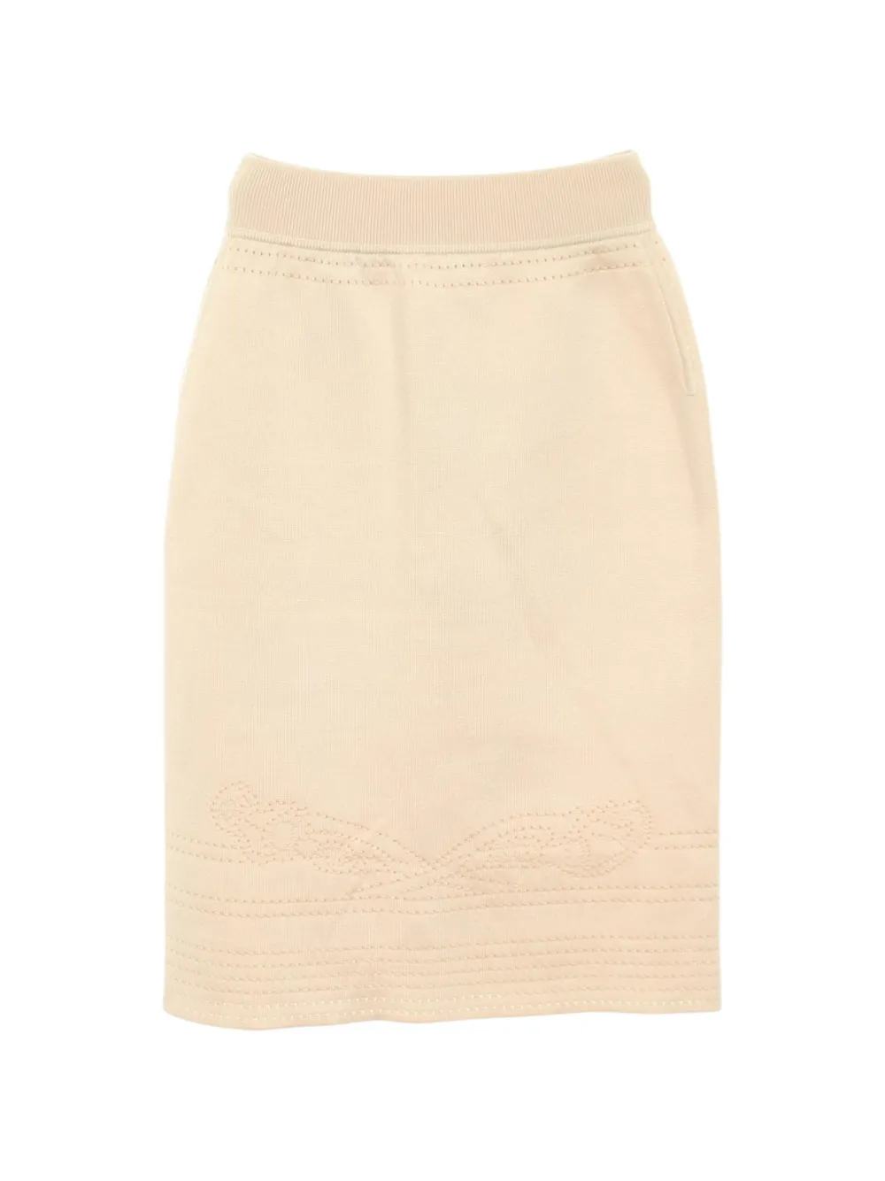 Hermès Pre-Owned 2010s Brides de Gala openwork-knit fitted skirt - Toni neutri