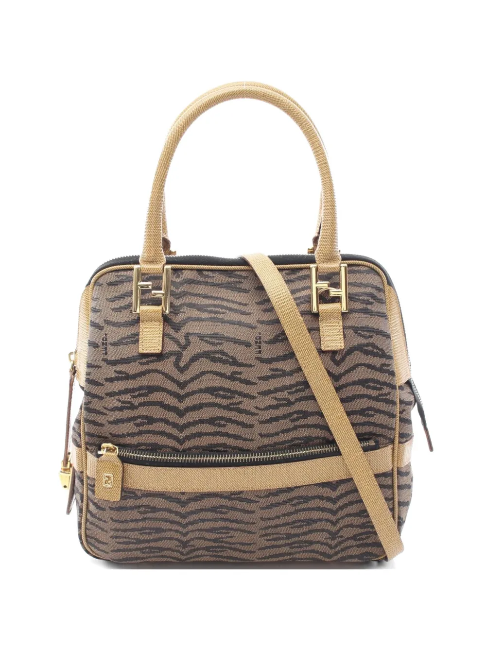 Fendi Pre-Owned Zebra canvas tote bag - Toni neutri