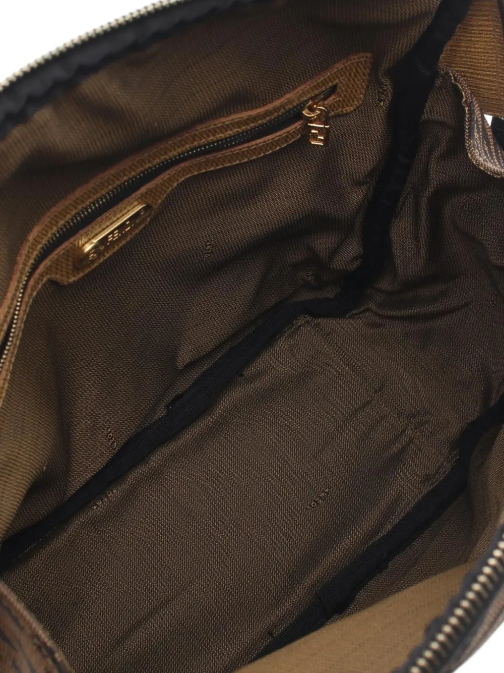 Fendi Pre-Owned Zebra canvas shopper Beige