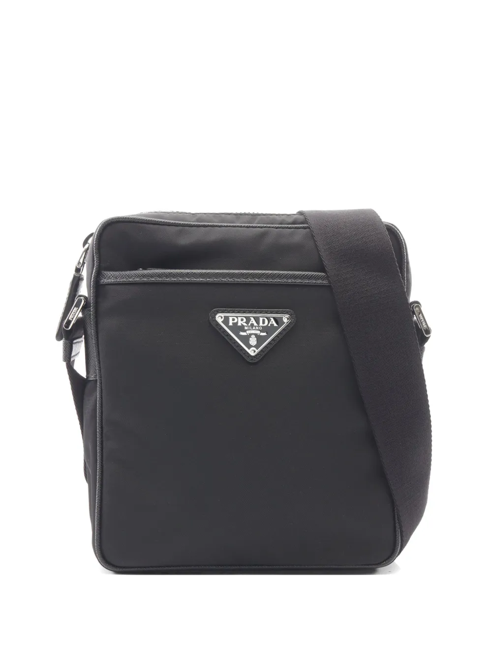 Prada Pre-Owned 2010s Re-Nylon Saffiano leather shoulder bag - Nero
